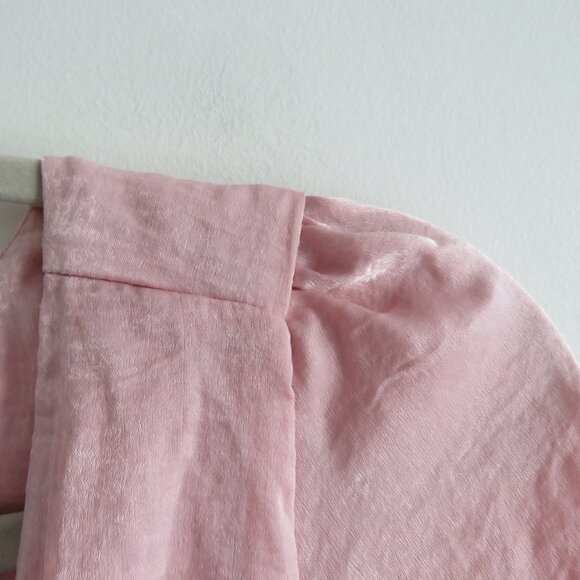 REVOLVE RESA Lindsay Maxi Wrap Dress in Paris Pink Sand Satin - Size S NWT - Picture 4 of 14